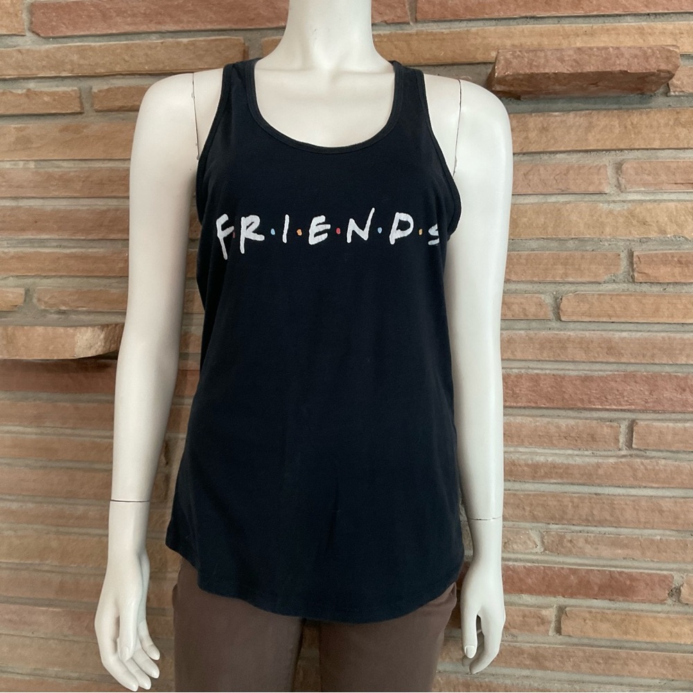 Retro 90s Friends Tv Show Racerback Tank Black Large